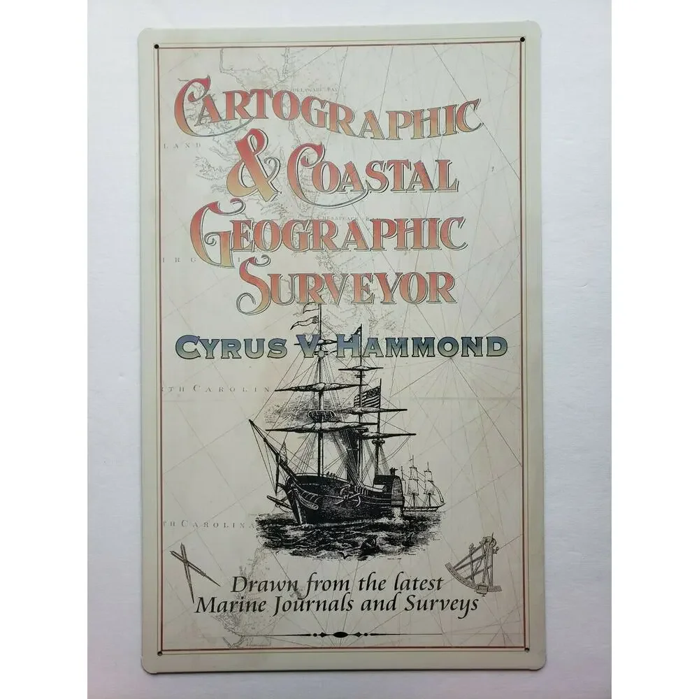 Cartographer Cyrus V. Hammond 16 x10 Ohio Wholesale Inc.Rustic Metal Signs 27414